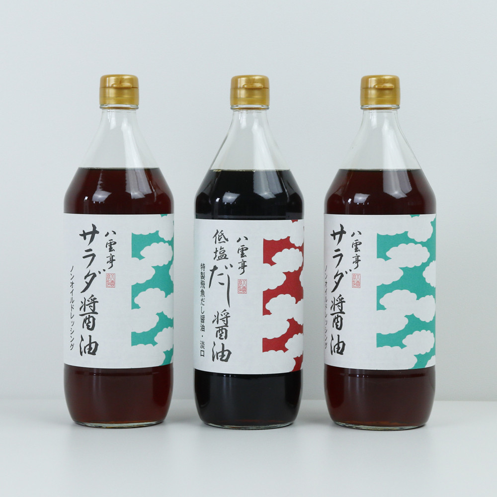 井ゲタ醤油　八雲亭福迎え醤油900ml 3本セット
