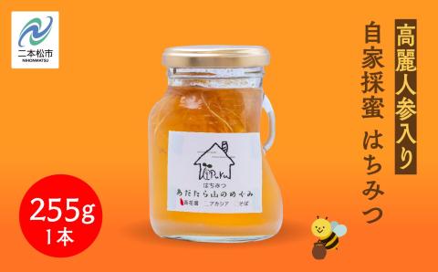 自家採蜜はちみつ  高麗人参入り 255g【あだたら高原いっぷく】