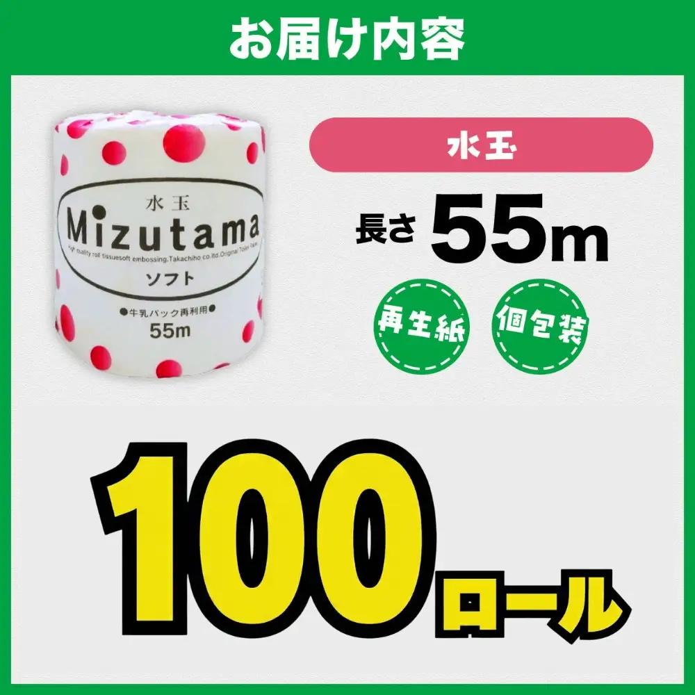 トイレットペーパー シングル 60/100ロール 水玉 55ｍ×60/100個 個包装 | ふるさと納税 無香料 まとめ買い 大容量 日用品 生活必需品 トイレ用品 消耗品 備蓄 防災 人気 おすすめ
