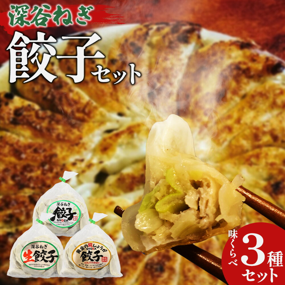 【ふるさと納税】名所　深谷ねぎ餃子セット 深谷ねぎ 深谷ネギ 餃子 生姜 糀 化学調味料 保存料 着色料 不使用 国産素材 おつまみ おやつ 野菜 豚 肉 名所 埼玉県 深谷市 　【11218-0658】