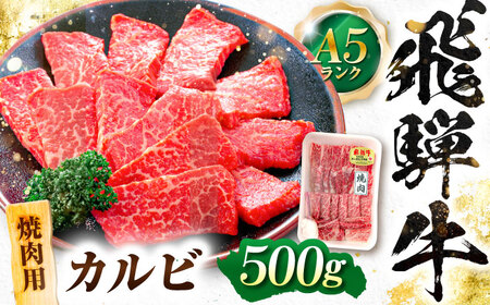 飛騨牛 A5等級 焼肉用 カルビ 500g カルビ カルビ焼肉 カルビ肉 焼肉 焼き肉 やきにく 焼肉セット 焼肉用 最高級 a5 A5 牛 和牛 牛肉 お肉 高級 贈答ギフト 岐阜市 / 肉の松久[ANIP007]
