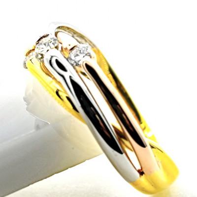 ふるさと納税 笛吹市 K18/PT　スリーカラーダイヤリング0.20CT　R3979DI-C #11 |  | 02