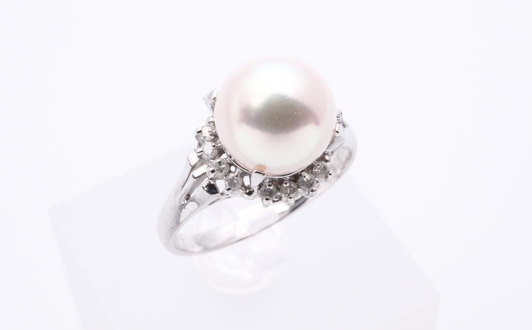 【限定1点】あこや真珠 (8－8.5mm珠) ネックレス・イヤリング (またはピアス)・リング3点セット クラスプK14WGルビー付き ／ 選べる ジュエリー アクセサリー パール 長崎県 長崎市 園