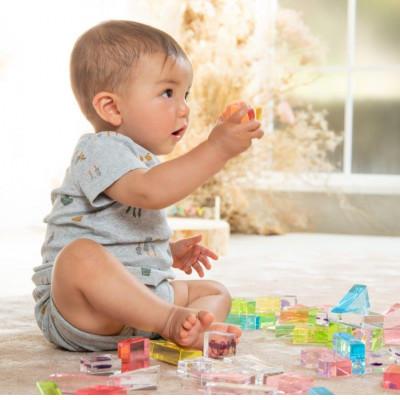 ふるさと納税 河内長野市 おもちゃを閉じ込めたアクリル積み木 36ピース ピンク HIKARINOTOY |  | 02