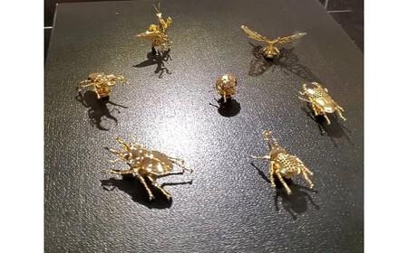 カブトムシネックレス　ゴールドカラー　All insects　【セレブ御用達】【世界10個限定】【運気UP】今、世界中から熱視線を浴びている幻の昆虫アートジュエリー [CB-48]
