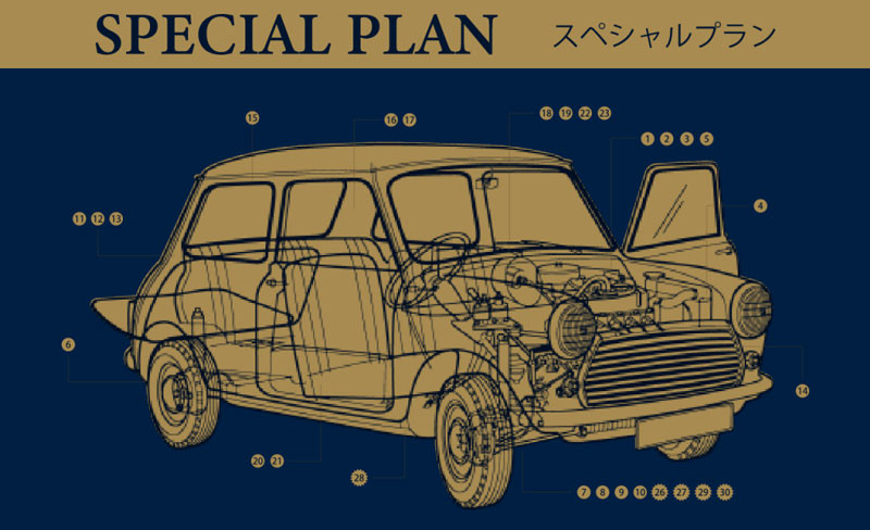 
            ローバーミニ専門店 中古車両を全リフレッシュ（エンジン、駆動類、外装系、内装系）して納車する「クラシックミニ スペシャルプラン」チケット 【ローバーミニ ミニクーパー Mini オールドミニ ミニ専門店 旧車 英国 イギリス 自動車 キングスロード KingsRoad】
          