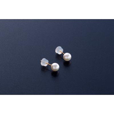 ふるさと納税 鳥羽市 あこや真珠ピアス(約5.0-5.5mm K10製)(18-01)