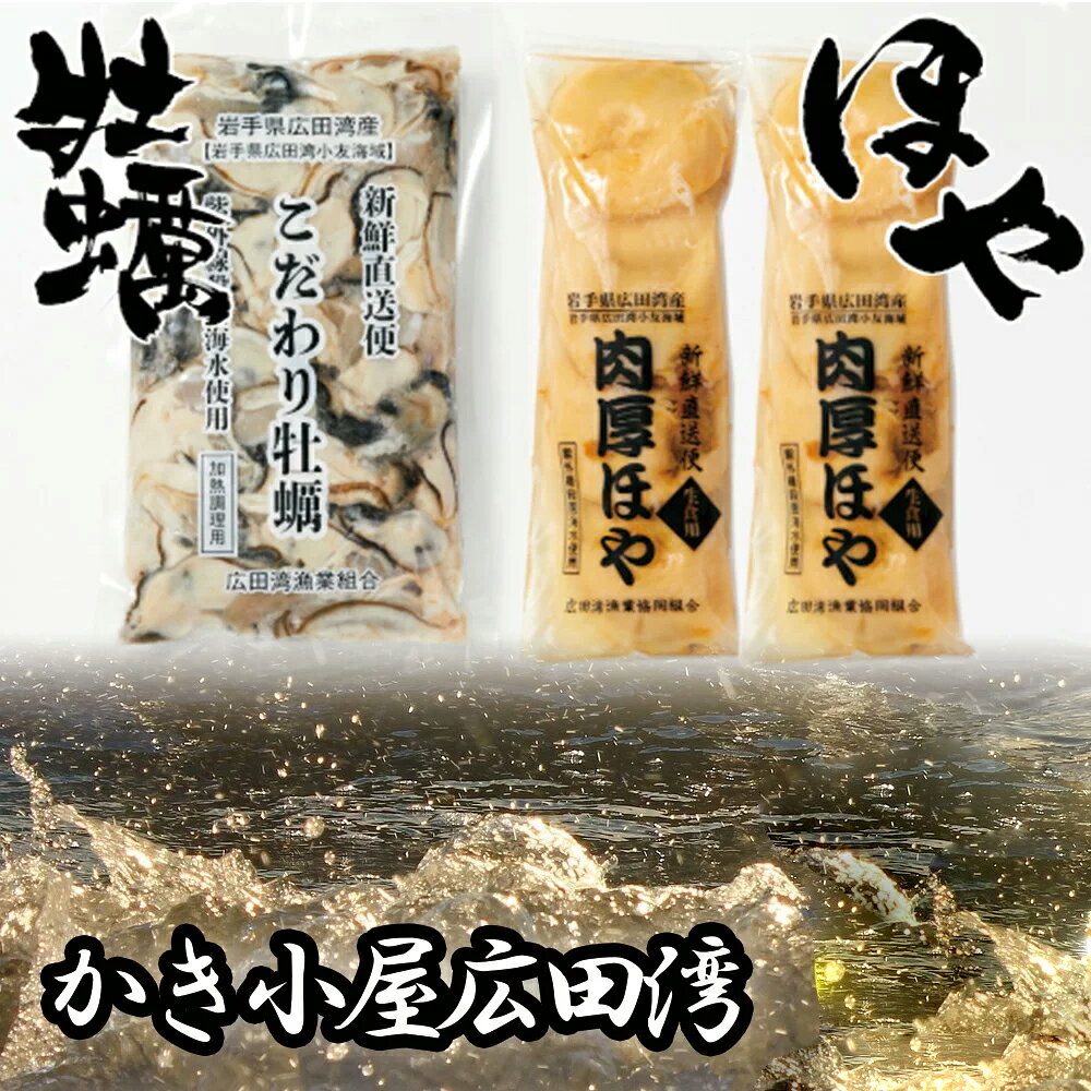 【ふるさと納税】三陸産 冷凍 むき身 牡蠣 500g ＆ 冷凍 ほや 300g×2個 セット [ かき カキ 加熱用 ホヤ 珍味 おつまみ 海鮮 海産物 魚介類 人気 料理 広田湾産 かき小屋広田湾 ]