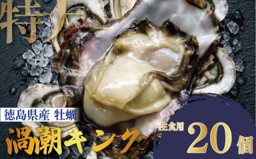 【2026年5月~2026年8月まで発送】牡蠣 生牡蠣 殻付き 20個 生食可 冷蔵 (ナイフ付き) 渦潮キング 岩牡蠣 かき カキ ブランド 旬 新鮮 海鮮 濃厚 料理 鍋 牡蠣鍋 カキフライ バーベキュー BBQ キャンプ おいしい TV テレビ 徳島県 鳴門
