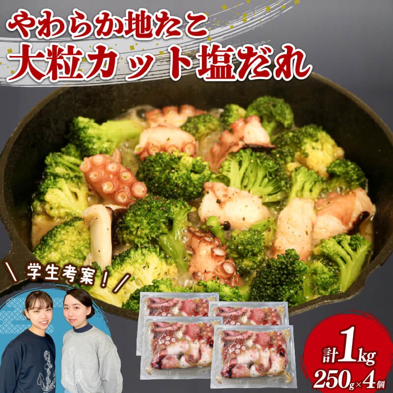 やわらか 地たこ 塩だれ 250g×4 (計1kg) カット済み ヤナギダコ 冷凍 [sankou003]
