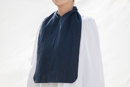 持ち歩ける2WAYハンカチエプロン ＜無地 ネイビー＞｜エプロン