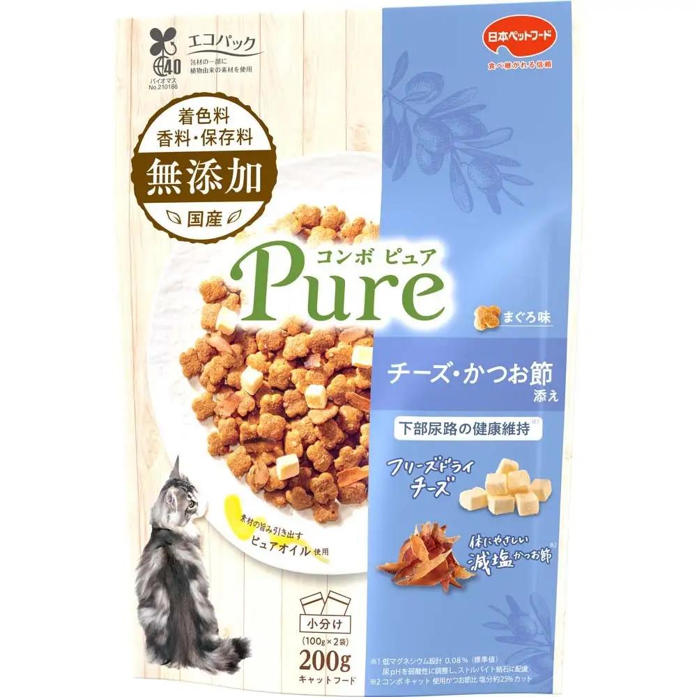 キャットフード コンボピュアキャット まぐろ・チーズ・かつお節 キャットフード【200g×12】