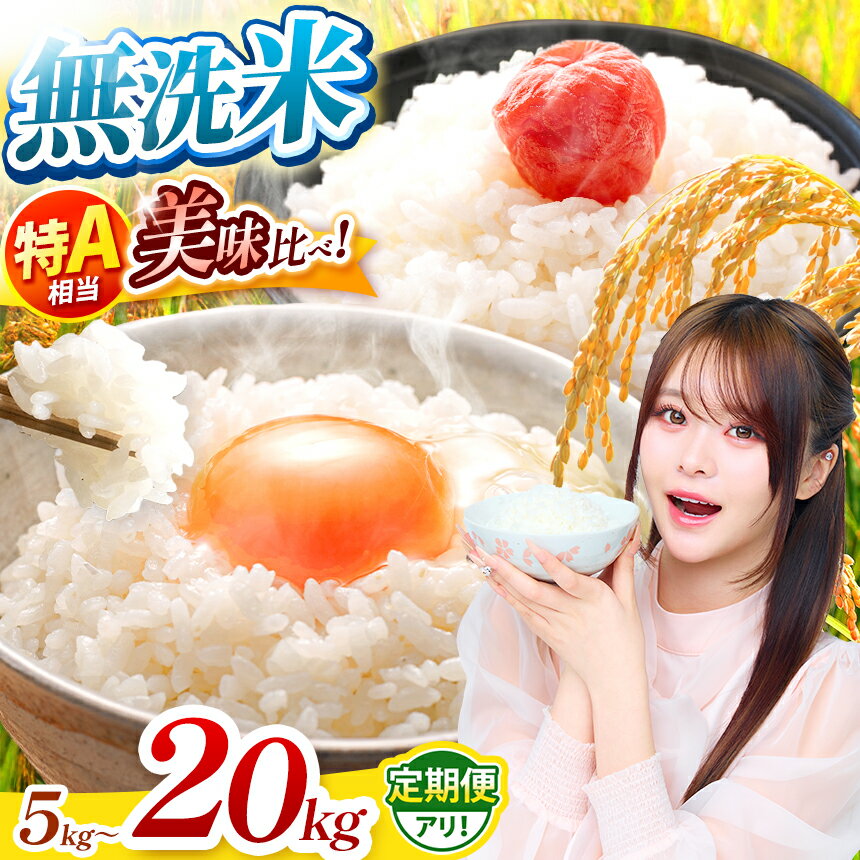 【ふるさと納税】 無洗米【 美味比べ 】 特A 獲得 食べ比べ 数量限定 令和 7年産 熊本県 ひのひかり 森のくまさん くまさんの輝き | 選べる 銘柄 単品 定期便 定期 2種 | 単一銘柄 米 単一米 こめ 小分け 人気 コメ お米 5kg 10kg 15kg ブランド米