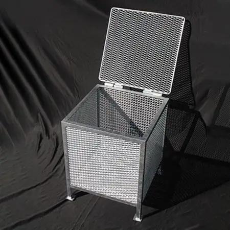 金属加工のプロがつくる「屋外用のゴミ箱」(縦50cm×横50cm×高さ60cm)_金属 メッシュ構造 屋外 ゴミ箱 北海道 釧路町 釧路超 特産品 _【1140286】