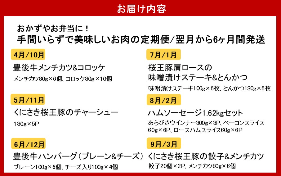 おかず や お弁当 に！手間いらずで美味しいお肉の定期便/翌月から計6回発送_2432R