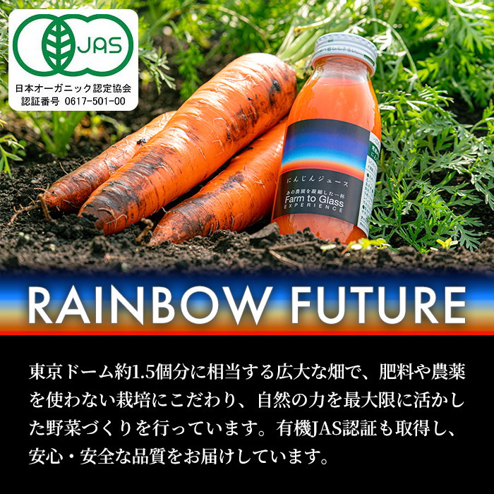 寒締めフルーツ にんじんジュース ～大地の恵み～ 200ml 10本入り ニンジン にんじん 有機野菜 有機 オーガニック JAS ジュース 常温 常温保存 贈答 ギフト 詰め合わせ 【株式会社レイン