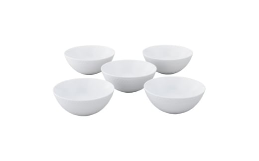 ノリタケ＜リズモホワイト＞14cmボウル(5個)【1637961】
