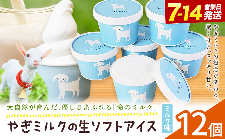 【やぎミルクアイス】 ミルク味 12個 アイス アイスクリーム 牛乳 ミルク みるく やぎ ヤギ 生クリーム スッキリ 口当たり 新鮮 臭み無し さわやか 風味 牧場 牛乳 脂肪 ゴロゴロしにくい 送