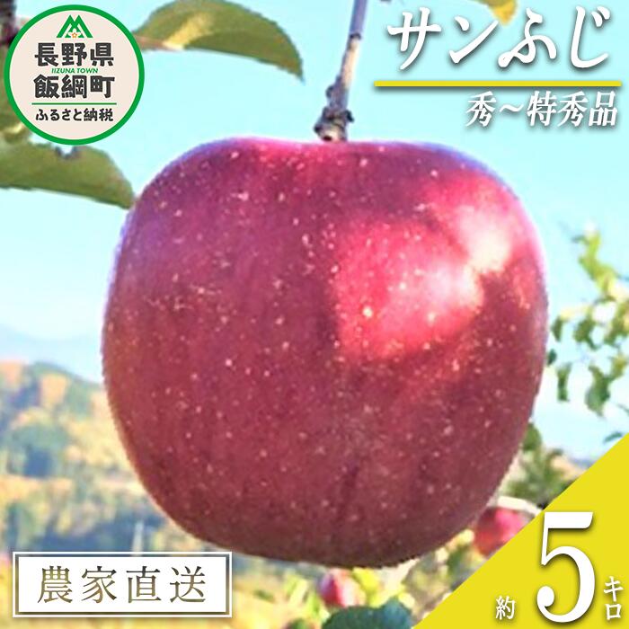 【ふるさと納税】 りんご サンふじ 秀 〜 特秀 5kg ファームトヤ 令和7年度収穫分 長野県 飯綱町 〔 信州 果物 フルーツ リンゴ 林檎 ふじ 長野 予約 農家直送 〕発送時期：2025年11月中旬〜2025年12月下旬 {***}