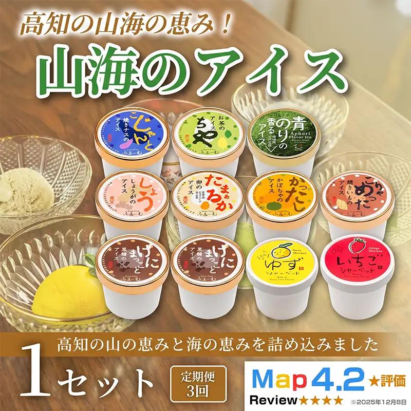 山海のアイス 10個 定期便 3回 アイス_BQ118