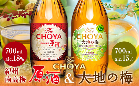 【先行予約】THECHOYA 紀州南高梅 原酒 700ml 大地の梅 700ml 計2本セット 飲み比べ 羽曳野商工振興株式会社《30日以内に出荷予定(土日祝除く)》チョーヤ 飲み比べ CHOYA セット チョーヤセット チョーヤ梅酒 チョーヤ原酒 チョーヤ大地の梅 チョーヤ 羽曳野市 送料無料 産地直送