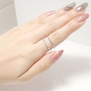 PT900プラチナ「エタニティー」高級ダイヤリング幅広デザイン【33137-1】