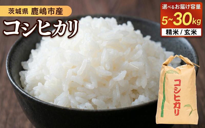 
                  コシヒカリ 米 選べる容量 5kg 10kg 30kg 精米 玄米 白米 ブランド米 数量限定 国産 おむすび おにぎり 弁当 美味しい グルメ 白飯 飯 ごはん ご飯 コメ おこめ こめ ※ okome kome 朝食 贈答 贈り物 お取り寄せ ギフト こしひかり 鹿嶋市産 ふるさと納税 令和7年産 茨城県 鹿嶋市 
                