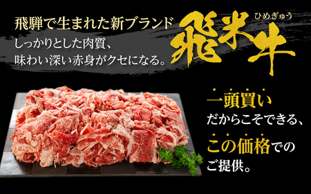 《簡易包装》【訳あり】うまい赤身にこだわった 牛飼いの和牛肉 切り落とし スライス 飛米牛 1.2kg (300g×4) [Q2423]