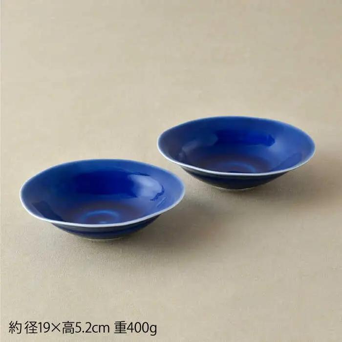 【波佐見焼】多用鉢 2枚セット （ブルー）カレー皿 パスタ皿 食器 食器 皿 【光春窯】 [XD16] 波佐見焼
