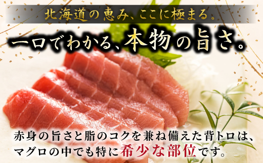 北海道産 天然 本マグロ 背トロ 冷凍 200g × 2柵 (訳あり 筋あり) 国産の本鮪を食卓へ【配送不可地域：離島】