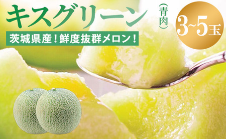 来年2026年先行予約！メロン めろん 糖度21度以上！奇跡の キスグリーンメロン 3~5玉 青肉 人気 おすすめ キスグリーン 甘い 濃厚 高糖度 自家栽培 メロン 贈答用 贈り物 プレゼント 送料無料 片岡農園 クレストファーム 茨城県 鉾田市