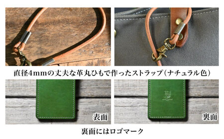 本革ダブルパスケース マリーヌ(紺色)　滋賀県長浜市/株式会社ブラン・クチュール[AQAY080]