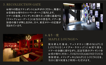 東京タワー東京ダイヤモンドツアー（150m＋250m＋Lounge）ペアチケット │ 東京 観光 チケット