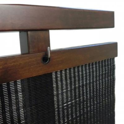 ふるさと納税 富田林市 土肥家具工芸の衝立 竹簾116タイプ ブラウンxブラック 無垢材のインテリア家具 パーテーション |  | 02