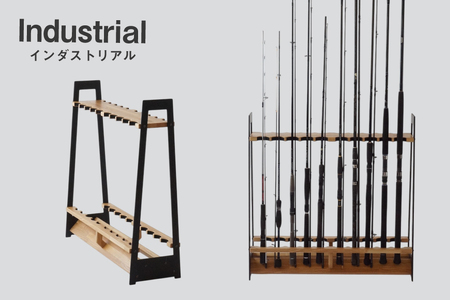 釣り ロッド スタンド 20本 収納 インダストリアル [UROKO DESIGN 長崎県 平戸市 hr42bhb510010]