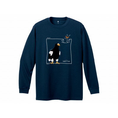 【ふるさと納税】モンベル×小清水町コラボウイックロン長袖Tシャツ「オオワシ」 ダークネイビー　Sサイズ【1725382】