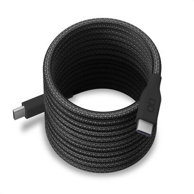 ふるさと納税 守口市 CIO スパイラルケーブル CtoC 2m 充電ケーブル USB-C (ライトブラック)