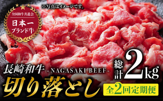 
【2回定期便】最高級和牛切り落とし (500g×2) 計2kg 和牛 牛肉 赤身 すき焼き しゃぶしゃぶ 霜降り 切り落とし 切落し 小分け 東彼杵町/有限会社大川ストアー [BAJ047]
