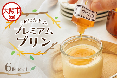 【 大阪喜安 】くがにたまごのプレミアムプリン・6個 プリン_OS186-0005