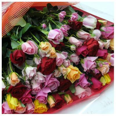 ふるさと納税 竜王町 おまかせ花束 〜豪華〜50本入り