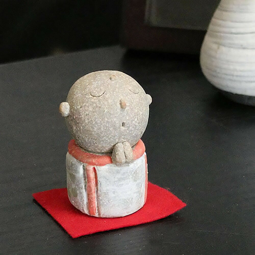 【ふるさと納税】信楽焼 陶器製 彩地蔵 置物