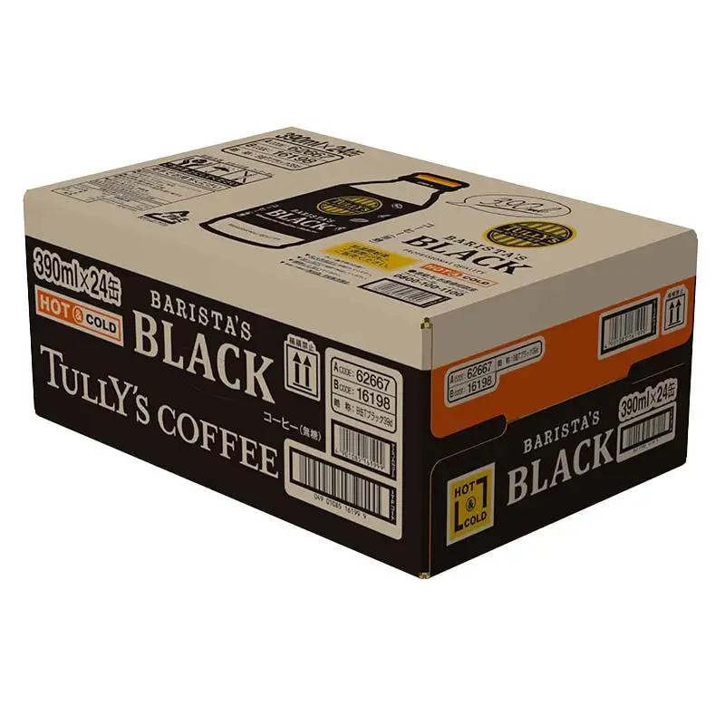 ＜3か月定期便＞TULLY'S COFFEE BARISTA'S BLACK（バリスタズブラック）390ml ×1ケース(24本) F2Y-4699