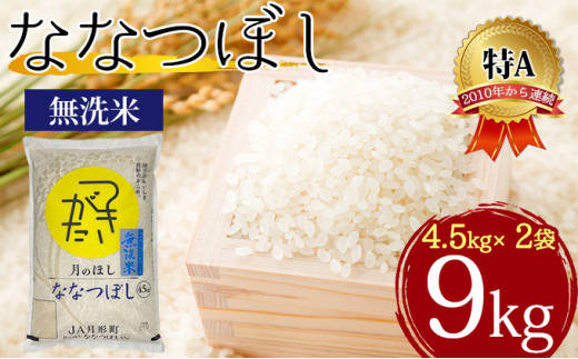 
北海道 令和5年産 ななつぼし 無洗米 4.5kg×2袋 計9kg 特A 米 白米 ご飯 お米 ごはん 国産 ブランド米 時短 便利 常温 お取り寄せ 産地直送 農家直送 送料無料 [№5783-0523]
