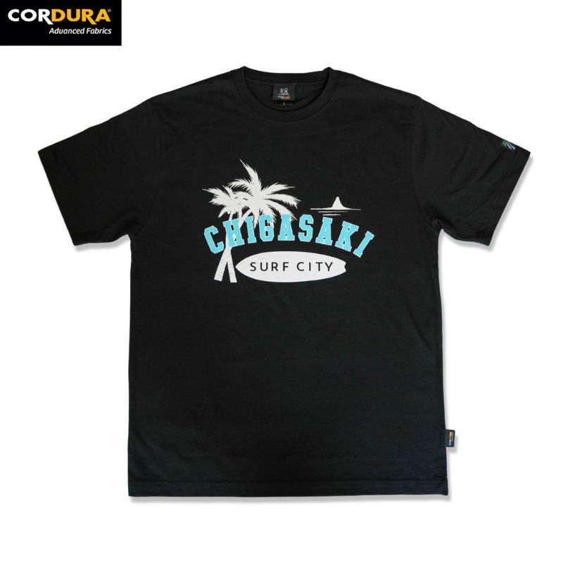 【ふるさと納税】LOHASTYLE CORDURA天竺 CHIGASAKI 半袖T ブラック オリジナル Tシャツ 半袖 黒 男女兼用 湘南 茅ヶ崎市 神奈川県