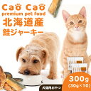 【ふるさと納税】 Cao Cao 北海道産 鮭ジャーキー 300g 30g × 10袋 犬猫用 おやつ 鮭 ジャーキー 無添加 グルテンフリー 国産 無着色 ペット 犬 ドッグ キャット フード 餌 小分け ジッパー WORLD WIDE Style 北海道 苫小牧市 おすすめ ランキング プレゼント ギフト