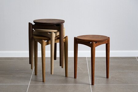 【FILE FURNITURE WORKS】スツール 　ウォールナット（FH1-F Stool）ファイル 国産家具 高級 インテリア