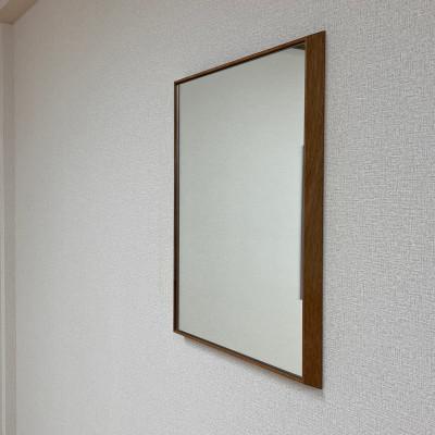 ふるさと納税 河南町 【ラワン】天然木材で作った壁掛け鏡　 |  | 01
