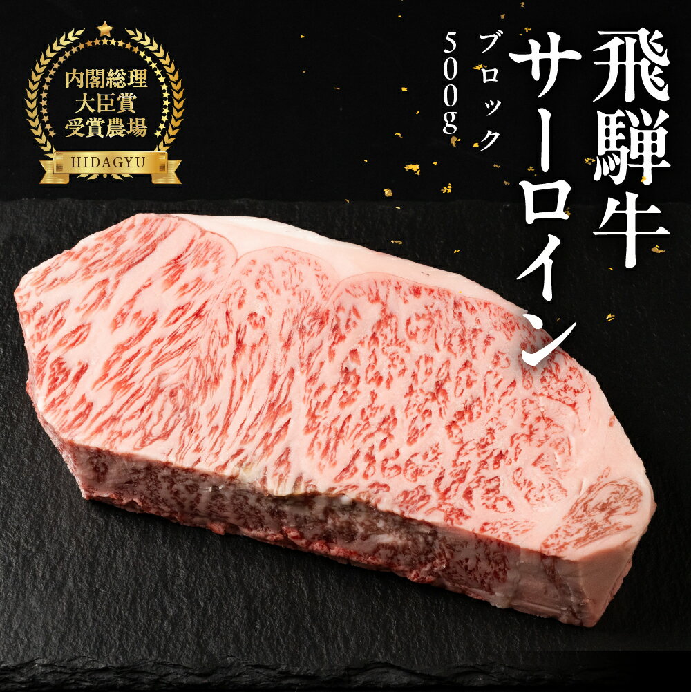 【ふるさと納税】飛騨牛 サーロインブロック 500g 国産 サーロイン 牛肉 ブランド牛 お肉 肉 ブロック 塊肉 おすすめ 【冷凍配送】63000円 65000円