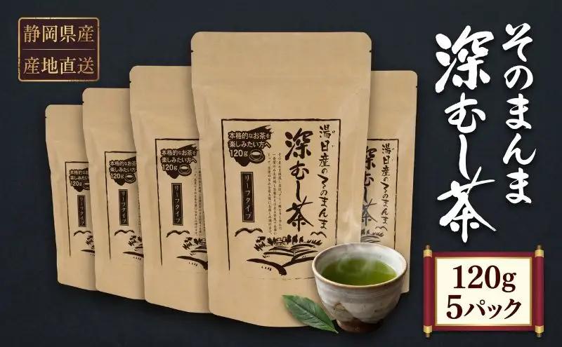 お茶 産地直送 そのまんま 深むし茶 120g 5パック お茶