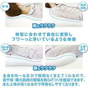 ごろ寝マット MOGU モグ 雲にのる夢枕 カバー 付 日本製 全身枕 クッション ビーズクッション 枕 まくら 抱き枕 ごろ寝 ごろ寝マットレス マットレス 寝具 インテリア 日用品 雑貨 ギフト 